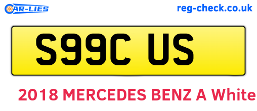 S99CUS are the vehicle registration plates.