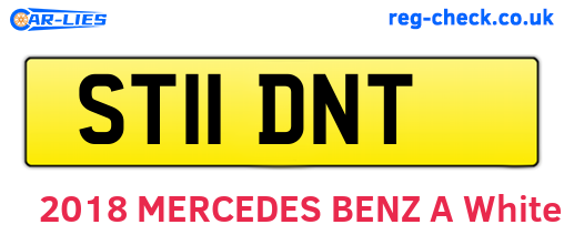 ST11DNT are the vehicle registration plates.