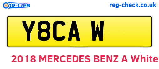 Y8CAW are the vehicle registration plates.
