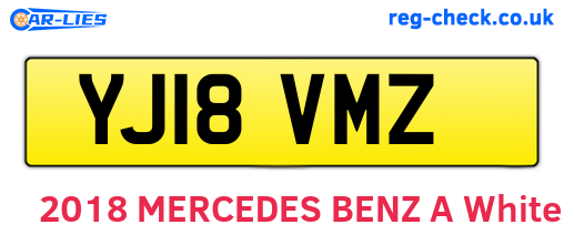 YJ18VMZ are the vehicle registration plates.
