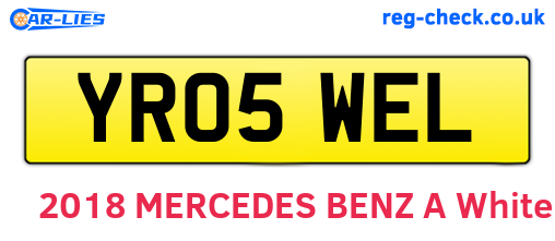 YR05WEL are the vehicle registration plates.
