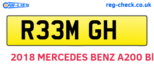 R33MGH are the vehicle registration plates.