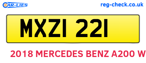 MXZ1221 are the vehicle registration plates.