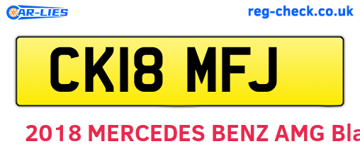CK18MFJ are the vehicle registration plates.