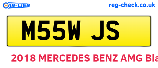 M55WJS are the vehicle registration plates.