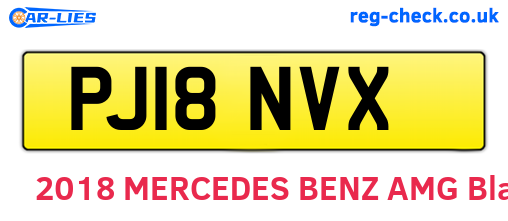 PJ18NVX are the vehicle registration plates.