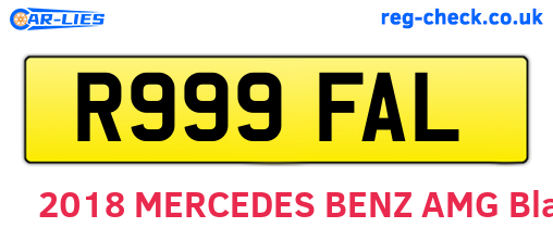 R999FAL are the vehicle registration plates.