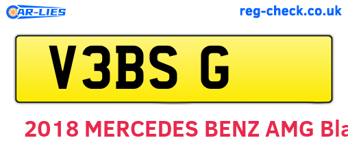V3BSG are the vehicle registration plates.