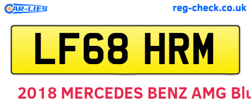 LF68HRM are the vehicle registration plates.
