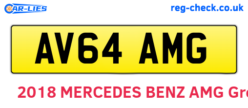 AV64AMG are the vehicle registration plates.