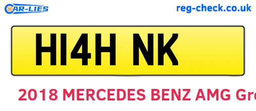 H14HNK are the vehicle registration plates.