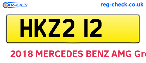 HKZ212 are the vehicle registration plates.