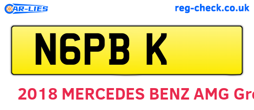 N6PBK are the vehicle registration plates.