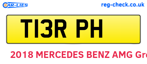 T13RPH are the vehicle registration plates.