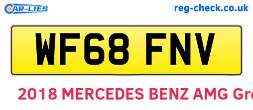 WF68FNV are the vehicle registration plates.