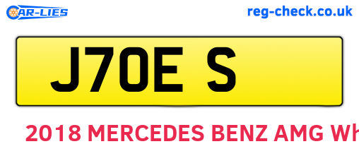 J7OES are the vehicle registration plates.