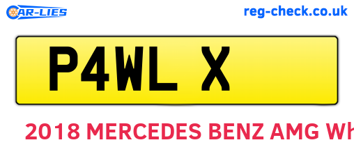P4WLX are the vehicle registration plates.