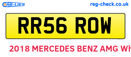 RR56ROW are the vehicle registration plates.