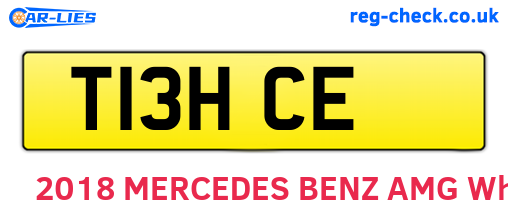 T13HCE are the vehicle registration plates.