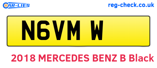 N6VMW are the vehicle registration plates.