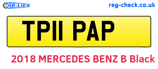 TP11PAP are the vehicle registration plates.