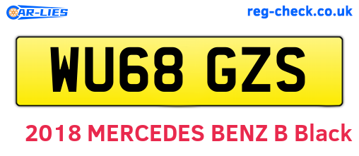 WU68GZS are the vehicle registration plates.