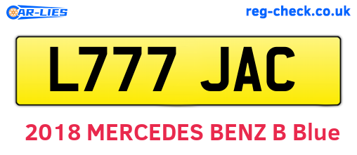 L777JAC are the vehicle registration plates.