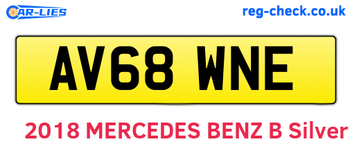 AV68WNE are the vehicle registration plates.