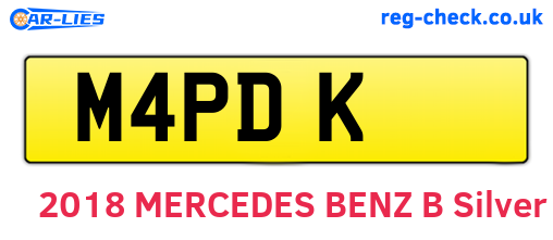 M4PDK are the vehicle registration plates.