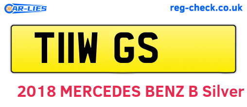 T11WGS are the vehicle registration plates.