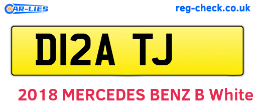 D12ATJ are the vehicle registration plates.