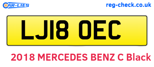 LJ18OEC are the vehicle registration plates.