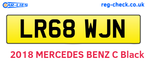 LR68WJN are the vehicle registration plates.