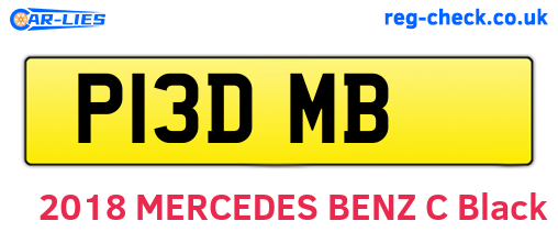 P13DMB are the vehicle registration plates.