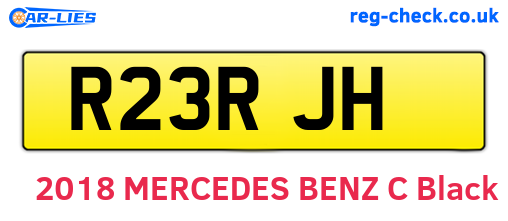 R23RJH are the vehicle registration plates.