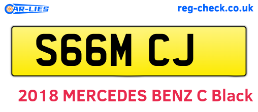 S66MCJ are the vehicle registration plates.