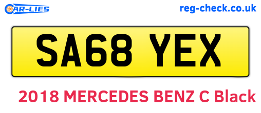 SA68YEX are the vehicle registration plates.