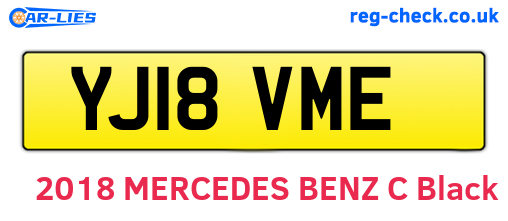 YJ18VME are the vehicle registration plates.