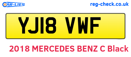 YJ18VWF are the vehicle registration plates.