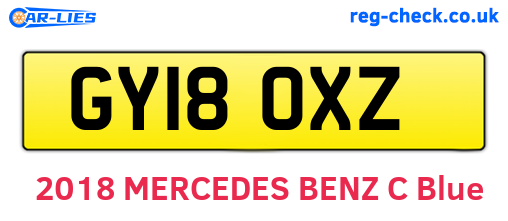 GY18OXZ are the vehicle registration plates.
