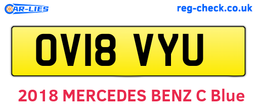OV18VYU are the vehicle registration plates.