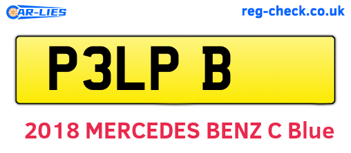 P3LPB are the vehicle registration plates.
