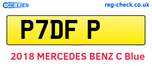 P7DFP are the vehicle registration plates.