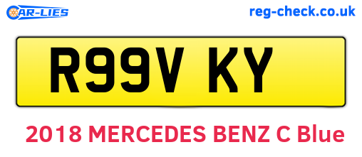 R99VKY are the vehicle registration plates.