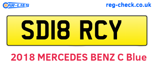 SD18RCY are the vehicle registration plates.
