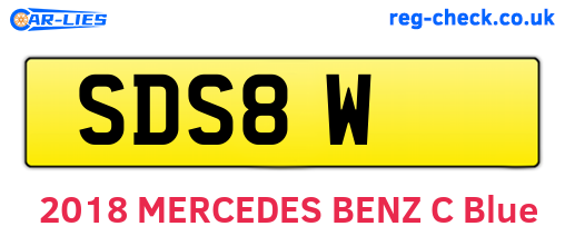 SDS8W are the vehicle registration plates.