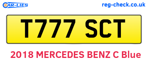 T777SCT are the vehicle registration plates.