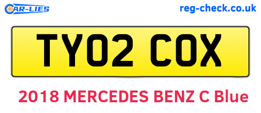 TY02COX are the vehicle registration plates.