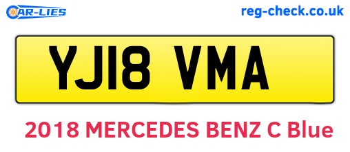 YJ18VMA are the vehicle registration plates.