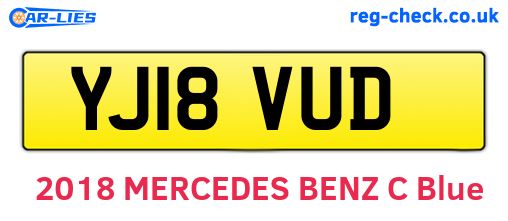 YJ18VUD are the vehicle registration plates.